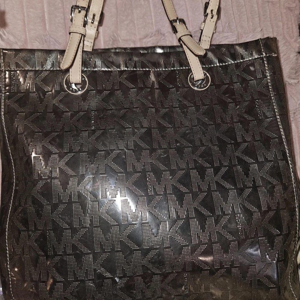 Michael Kors Signature Metalloc North South Tote